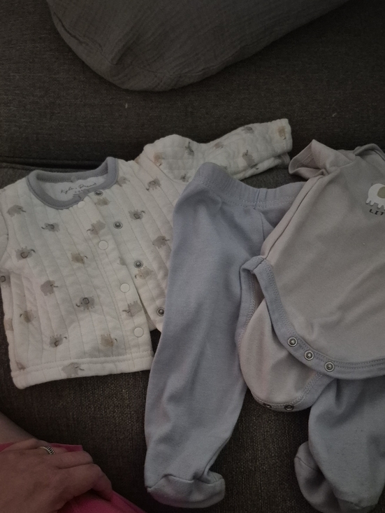 Kyle & Deena Other - Soft Pastel Baby Matching Set - Light Blue & Cream